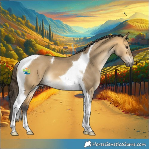 Horse Color:Buckskin Dun Tobiano