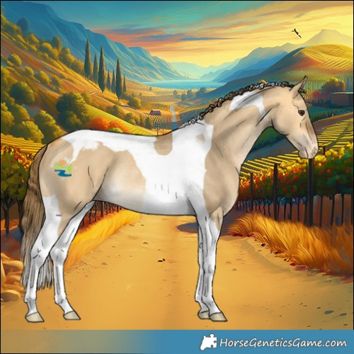 Horse Color:Buckskin Dun Tobiano Varnish Rabicano 