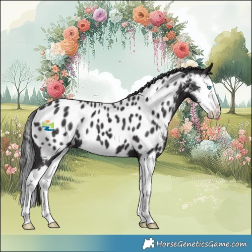 Horse Color:Smoky Black Splash Near Leopard 