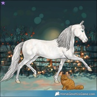 Horse Color:Cremello Dun Sabino  and Cremello Dun Sabino 