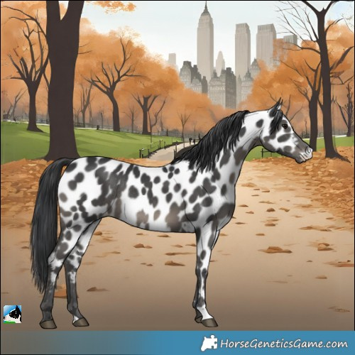 Horse Color:Black Near Leopard Rabicano