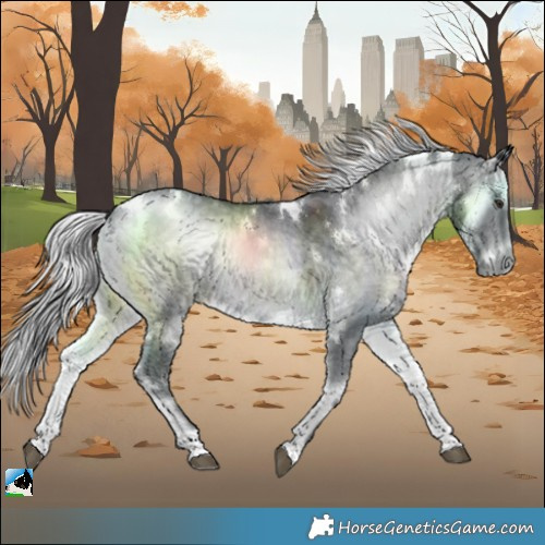 Horse Color:White Spotted Silver Blue Onyx Chinchilla