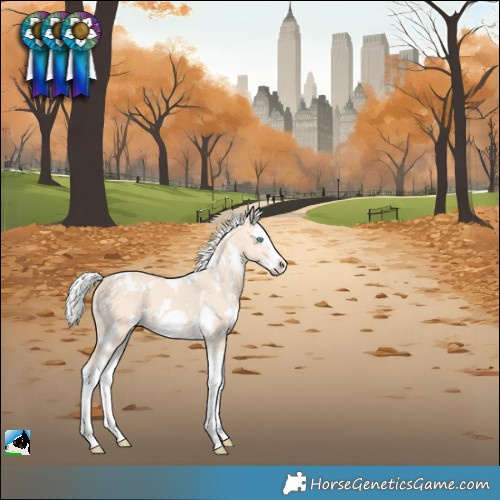 Horse Color:White Spotted Silver Perlino Splash Frame