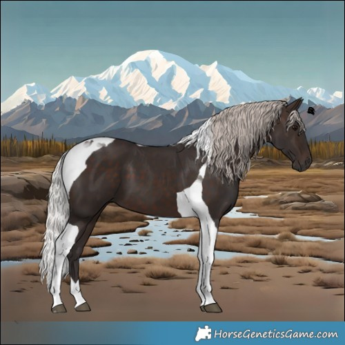 Horse Color:Silver Brown Tobiano