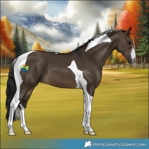 Horse Color:Gray White Spotted Bay Dun Tobiano