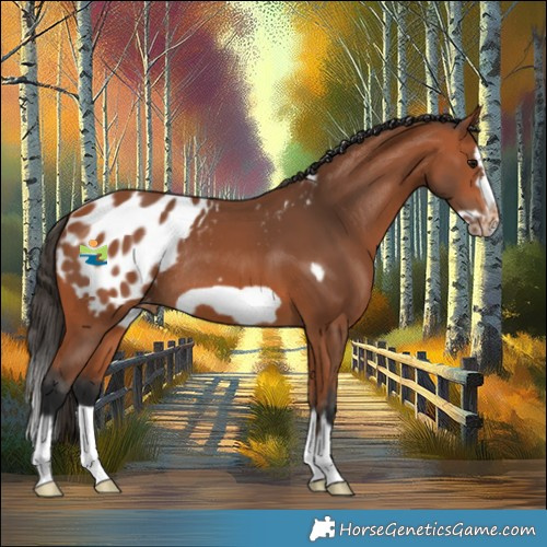 Horse Color:Bay Splash Frame Blanket Rabicano