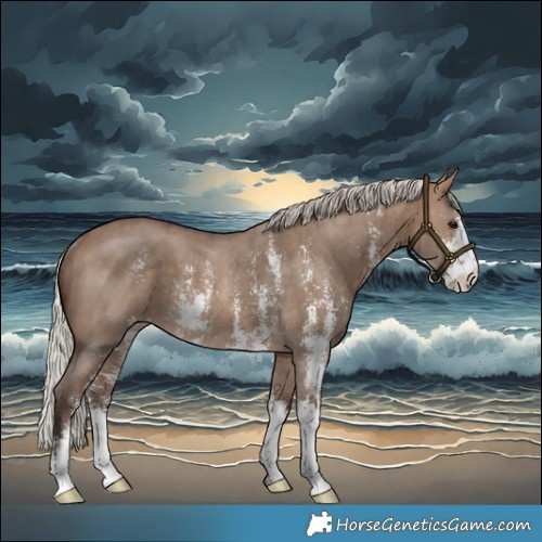 Horse Color:Silver Brown Dun Sabino Varnish Rabicano