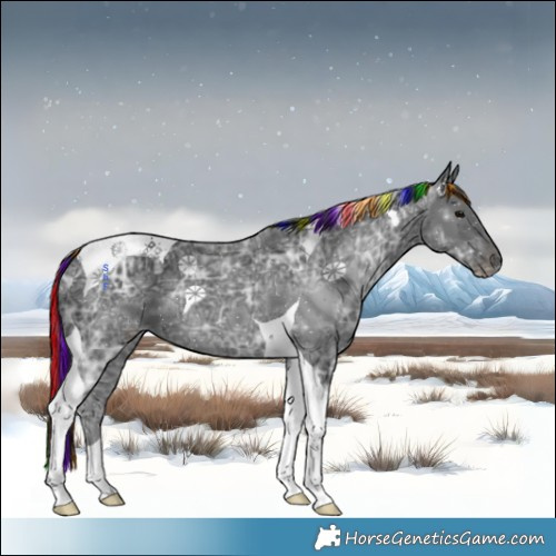 Horse Color:Painted Black Ice Tobiano