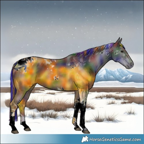 Horse Color:Painted Nacre Smoky Black Tobiano