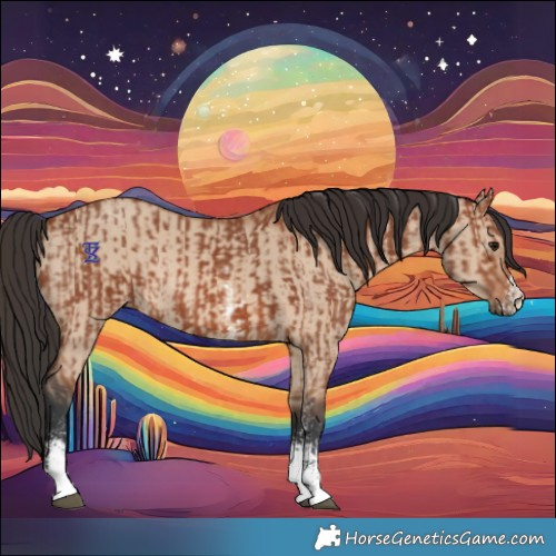 Horse Color:Bay Sabino Rabicano  and Bay Dun Sabino Rabicano 