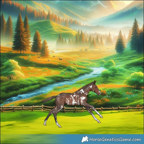 Horse Color:White Spotted Liver Chestnut Sabino 