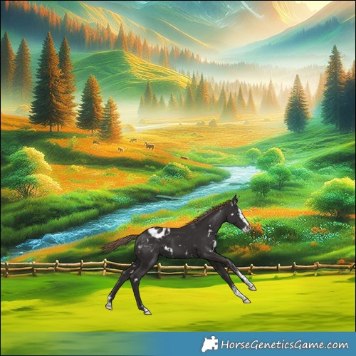 Horse Color:White Spotted Liver Chestnut Sabino Splash Varnish