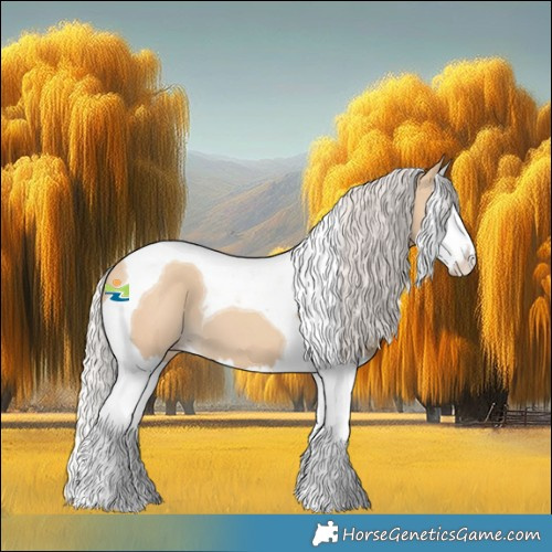 Horse Color:Silver Classic Champagne Dun Splash Tobiano 
