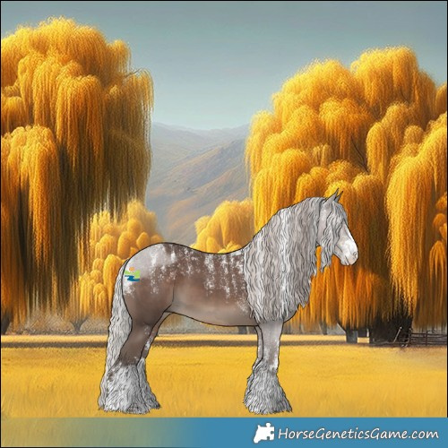 Horse Color:Powder White Silver Black