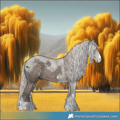 Horse Color:Silver Black 