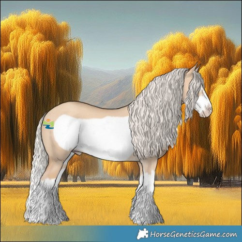 Horse Color:Silver Classic Champagne Dun Splash Frame 