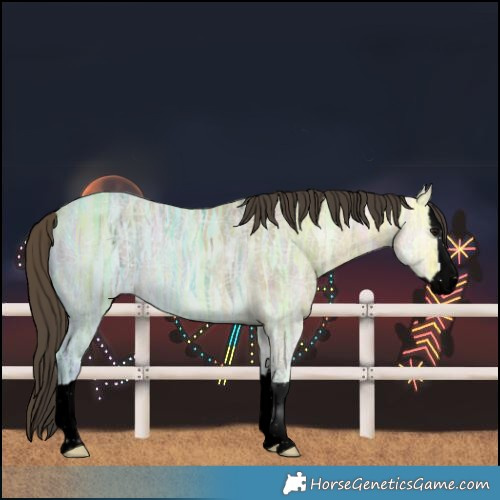 Horse Color:Void Buckskin Ice Splash 