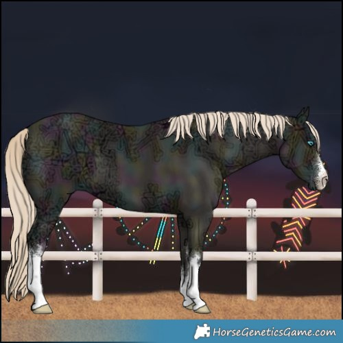 Horse Color:White Spotted Midnight Smoky Creme Ice