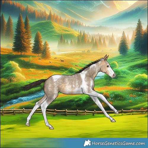 Horse Color:Buckskin Dun Sabino Tobiano 