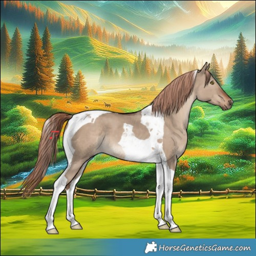 Horse Color:Liver Red Dun Tobiano
