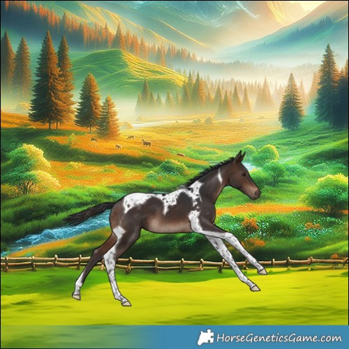 Horse Color:Brown Tobiano 