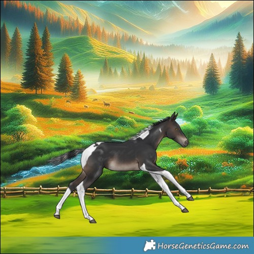 Horse Color:Brown Tobiano 