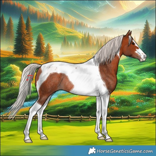 Horse Color:Silver Brown Tobiano Rabicano 