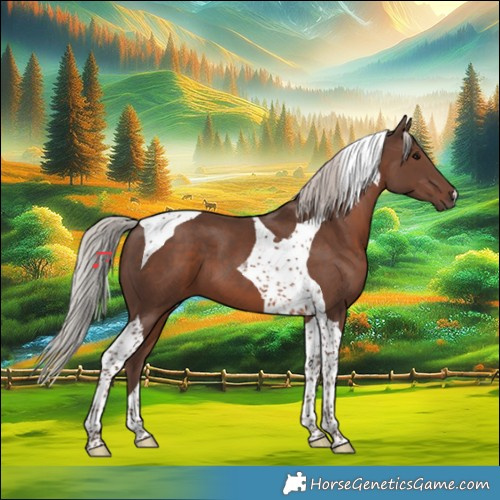 Horse Color:Silver Black Tobiano