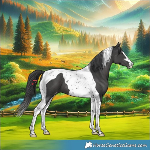 Horse Color:Black Tobiano Varnish