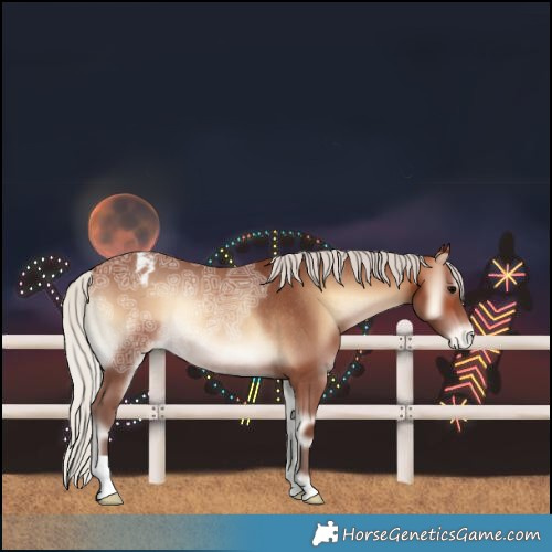 Horse Color:Silver Brown Ice Onyx Varnish Rabicano