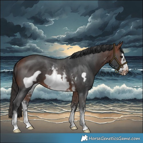 Horse Color:Bay Sabino Frame Varnish Rabicano 