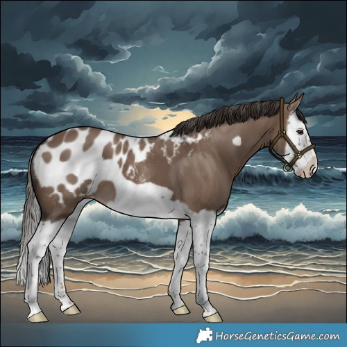 Horse Color:Liver Red Dun Splash Frame Blanket 