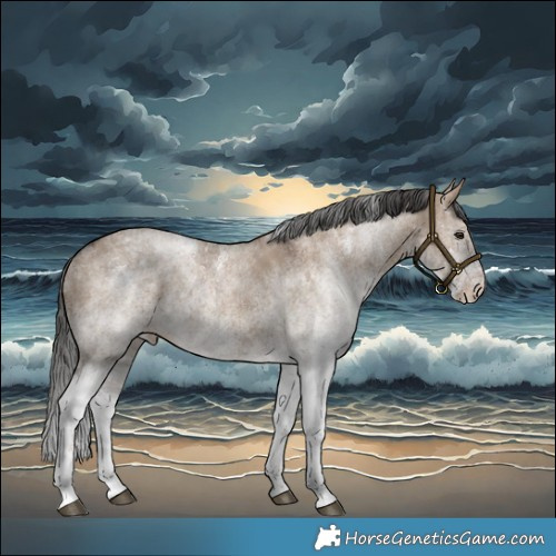 Horse Color:White Spotted Liver Red Dun Varnish 