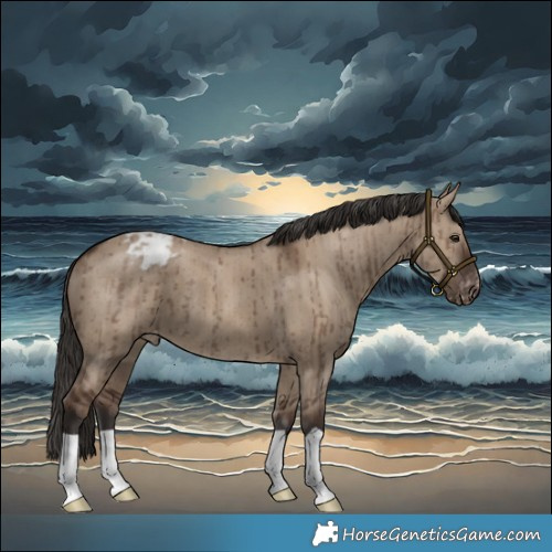 Horse Color:Liver Red Dun Varnish Brindle