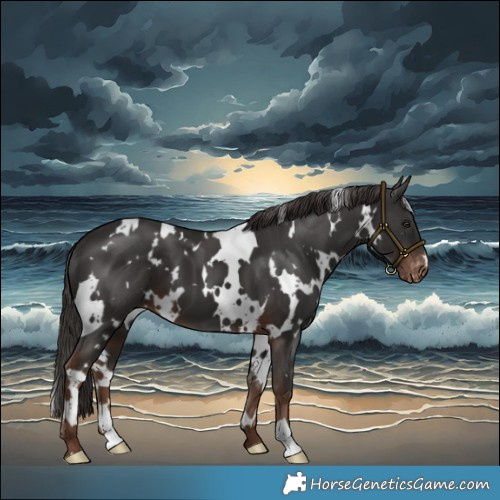 Horse Color:White Spotted Liver Chestnut Varnish 