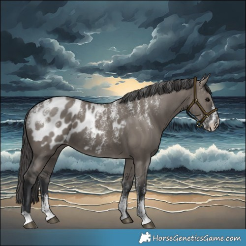 Horse Color:Powder White Grullo Blanket 