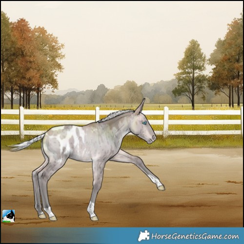 Horse Color:Platinum Silver Pseudo Buckskin Dun Blanket Rabicano Brindle