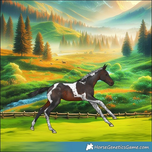 Horse Color:Brown Tobiano 