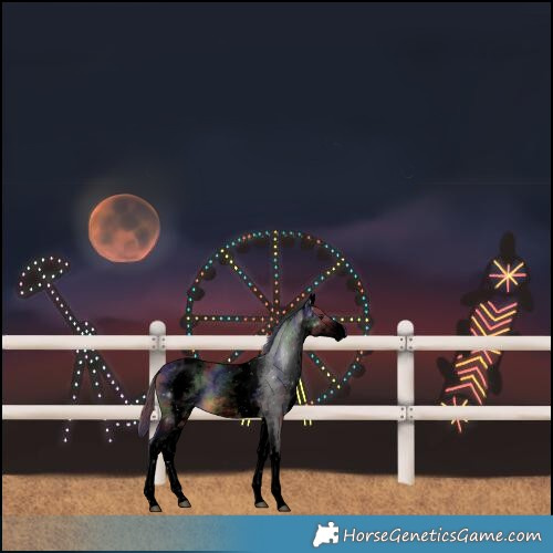 Horse Color:Void Nacre White Spotted Buckskin 
