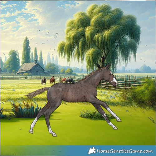 Horse Color:Liver Chestnut Ice Rabicano 