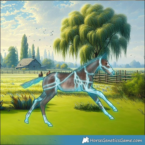 Horse Color:Thunderstruck Liver Chestnut Rabicano 