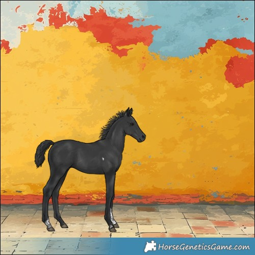 Horse Color:Black Tobiano
