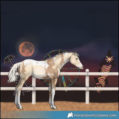 Horse Color:White Spotted Liver Chestnut Snowdrop Pearl Varnish and Silver Sable Cream Champagne Snowdrop Tobiano Varnish