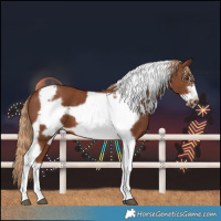 Horse Color:Chestnut Tobiano Frame 