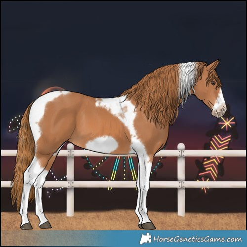 Horse Color:Chestnut Tobiano Frame 