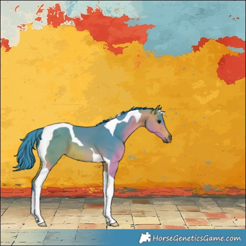 Horse Color:Watercolor Bay Tobiano