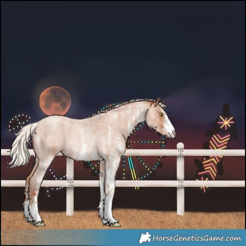Horse Color:White Spotted Silver Sable Champagne Roan Varnish Rabicano 