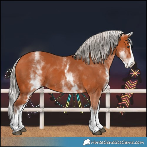 Horse Color:White Spotted Silver Bay Splash 
