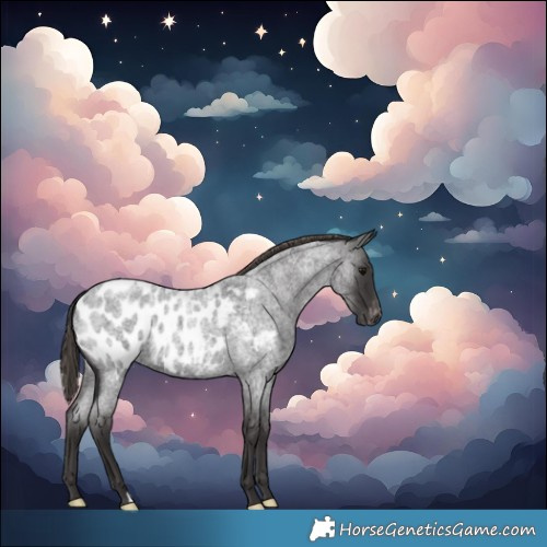 Horse Color:Smoky Blue Roan Near Leopard