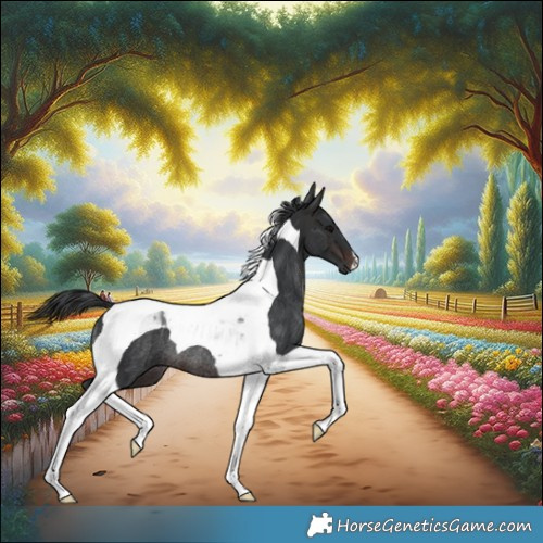 Horse Color:Brown Tobiano Rabicano 
